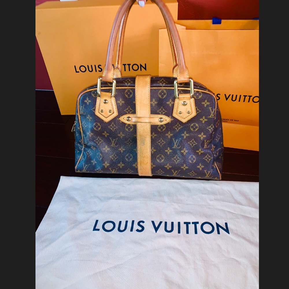 Louis Vuitton Manhattan GM Monogram & Leather Bag - Picture 6 of 8